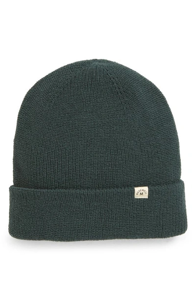 Shop Madewell Recycled Cotton Beanie In Dark Palm