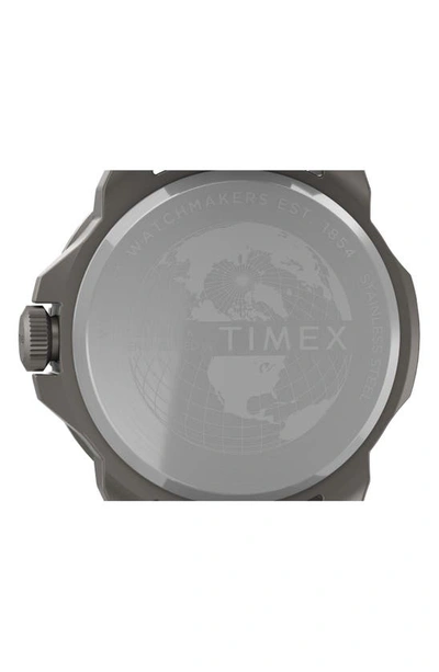 Shop Timex Expedition North Ridge Silicone Strap Watch, 42mm In Grey/ Blue/ Blue