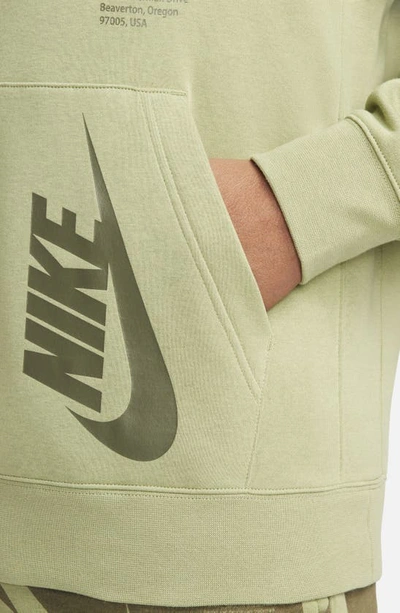Shop Nike Brushed Pullover Hoodie In Alligator