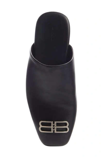 Shop Balenciaga Cosy Bb Mule In Black / Silv Vin Sat