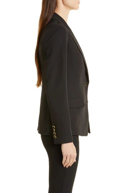 Shop Milly Cady Avery One-button Blazer In Black