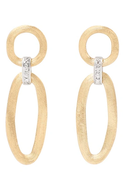 Shop Marco Bicego Jaipur Diamond Link Earrings In Yellow/ White Gold