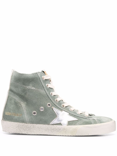 Shop Golden Goose Francy High-top Suede Sneakers In Rosa