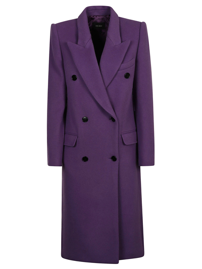 Shop Isabel Marant Coats In Ultra Violet