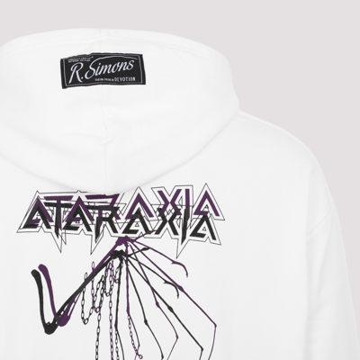 Shop Raf Simons Ataraxia Hoodie Sweatshirt In White