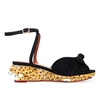 CHARLOTTE OLYMPIA Panthera 45 Suede Wedge Sandals