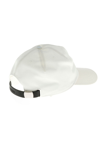 Shop Alexander Mcqueen White Cotton Hat With Logo