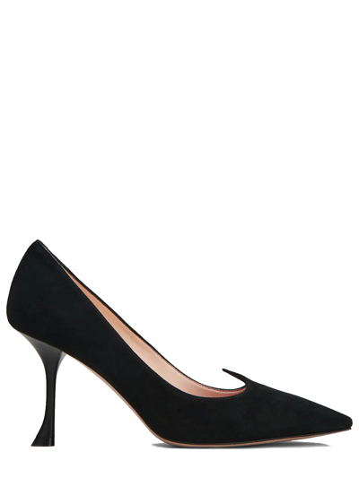 Shop Roger Vivier I Love Vivier Black Suede Pumps In Nero