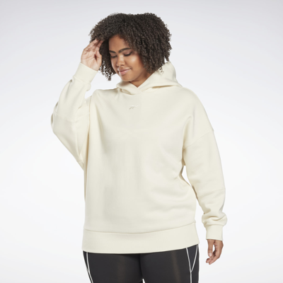Shop Reebok Women's Studio Recycled Oversize Hoodie (plus Size) In Classic White
