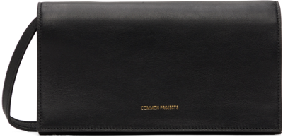Common Projects Black Small Leather Messenger Bag In 7547 Black
