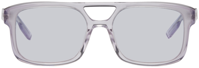 Shop Zegna Purple Fashion Show Sunglasses In 80w Shiny Transparen