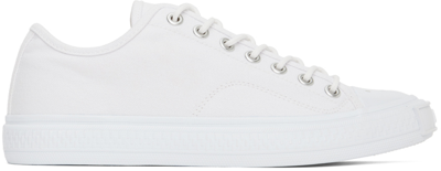 Shop Acne Studios White Canvas Low Sneakers In 183 Optic White