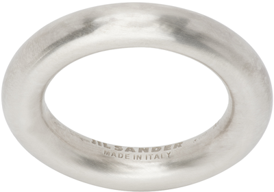 Shop Jil Sander Silver Classic Ring In 041 - Silver