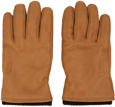 Shop Norse Projects Tan Hestra Edition Utsjo Gloves In Tobacco