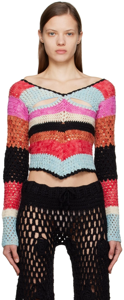 Shop Tach Multicolor Irina Sweater In Black Multi