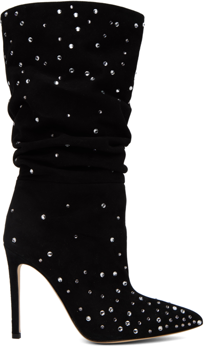 Shop Paris Texas Black Holly Boots In Black Diamond