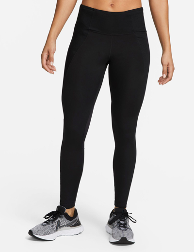 Shop Nike Air Fast Mid-rise 7/8 Running Leggings In Black