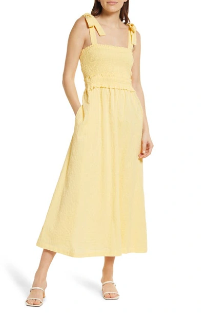 Shop Lost + Wander Picking Daisies Cotton Sundress In Butter