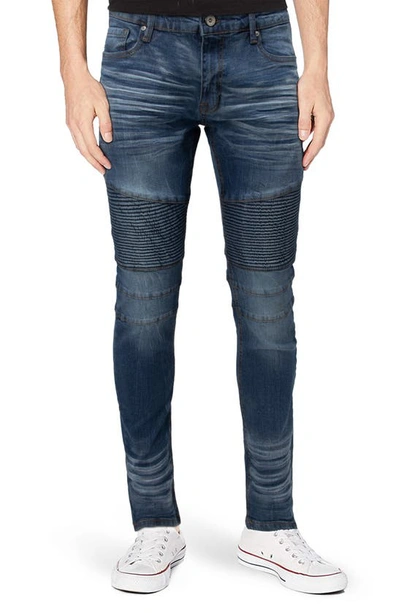 Shop X-ray Classic Moto Jeans In Dark Indigo