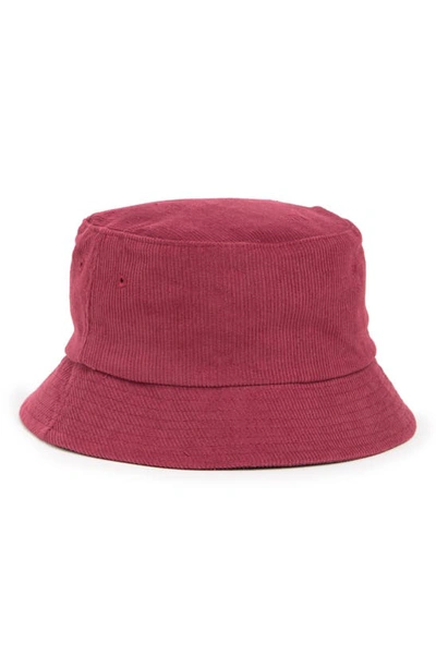 Shop Vince Camuto Corduroy Bucket Hat In Barn Red