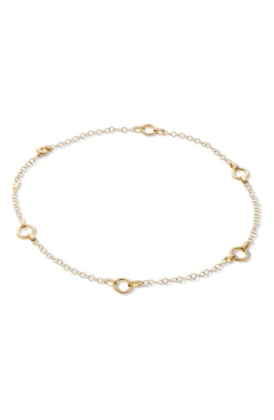 Shop Marco Bicego Jaipur Link Station Necklace In Yellow Gold
