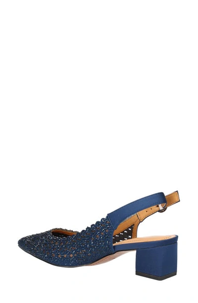 J. Reneé Pranil Pointed Toe Slingback Pump In Navy
