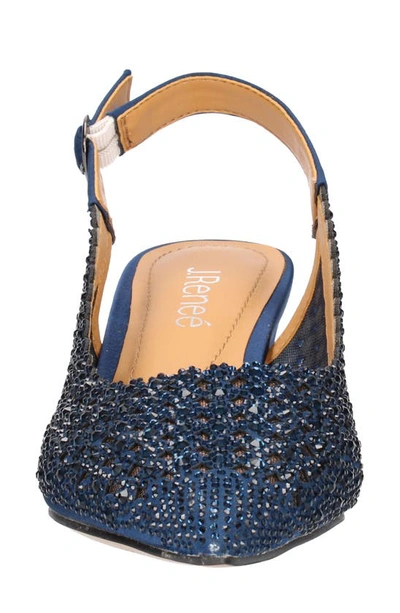 J. Reneé Pranil Pointed Toe Slingback Pump In Navy