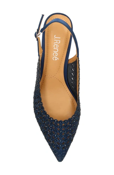J. Reneé Pranil Pointed Toe Slingback Pump In Navy