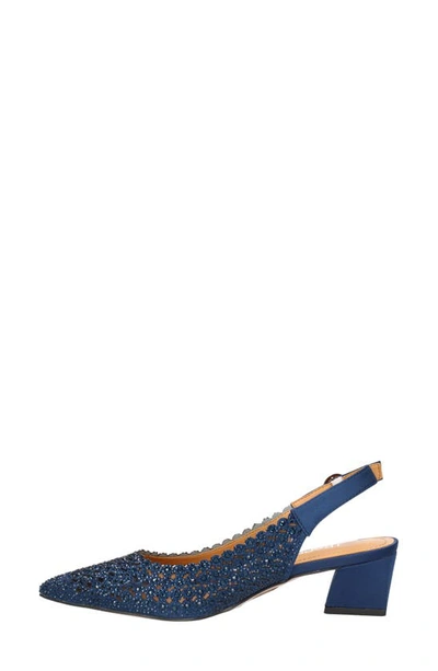 J. Reneé Pranil Pointed Toe Slingback Pump In Navy