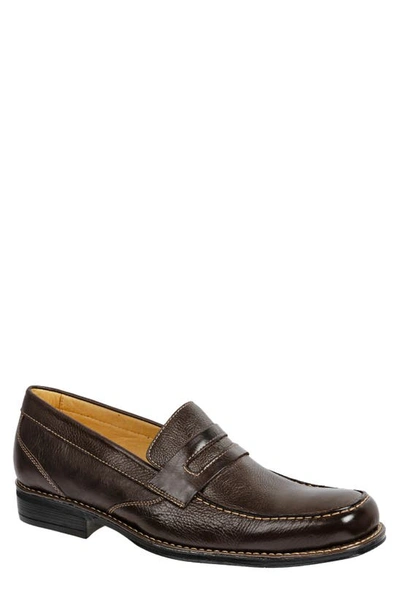 Shop Sandro Moscoloni Andy Moc Toe Penny Loafer In Brown