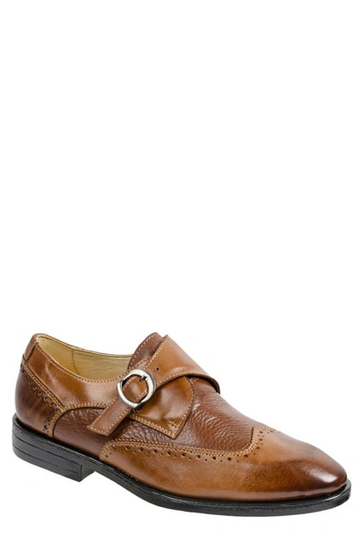 Shop Sandro Moscoloni Monk Strap Wingtip Loafer In Tan