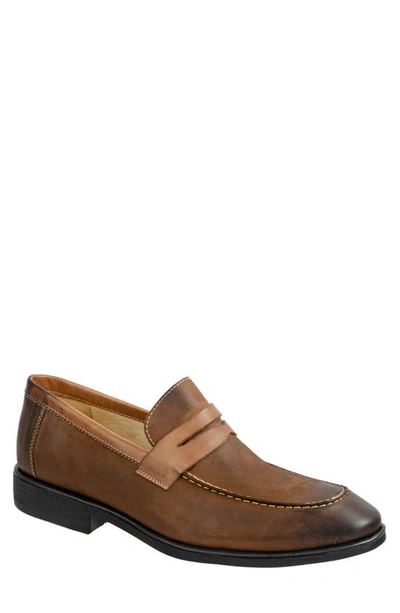 Shop Sandro Moscoloni Taylor Moc Toe Penny Loafer In Tan