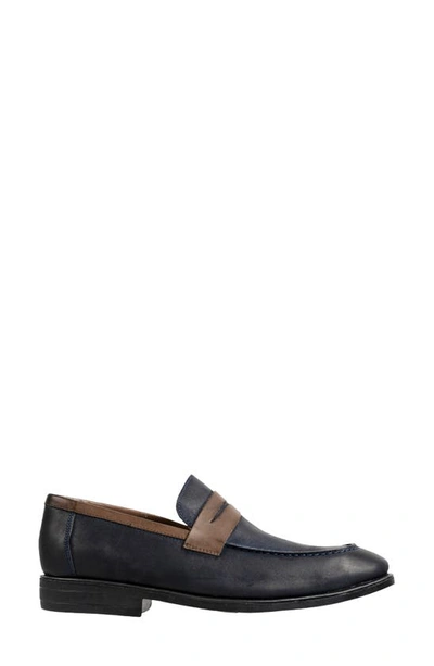 Shop Sandro Moscoloni Taylor Moc Toe Penny Loafer In Navy