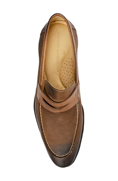 Shop Sandro Moscoloni Taylor Moc Toe Penny Loafer In Tan