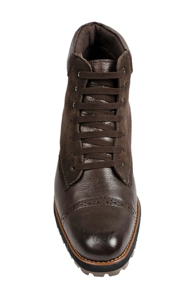 Shop Sandro Moscoloni Randall Lace-up Cap Toe Boot In Brown