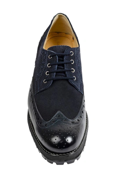 Shop Sandro Moscoloni Russell Wingtip Derby In Navy