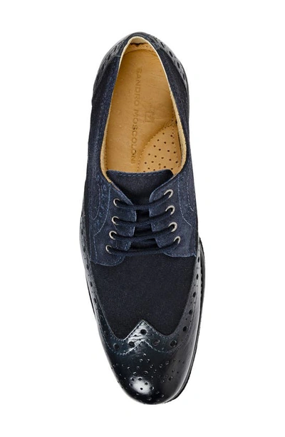 Shop Sandro Moscoloni Russell Wingtip Derby In Navy
