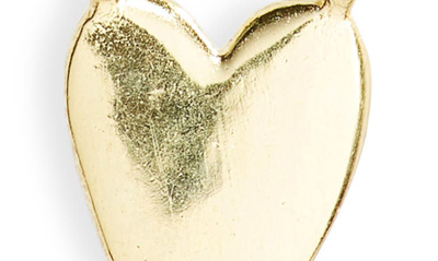 Shop Argento Vivo Sterling Silver Mini Heart Pendant Necklace In Gold