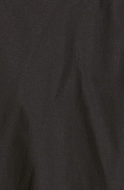 Shop Nensi Dojaka Crop Cutout Cotton Button-up Shirt In Black