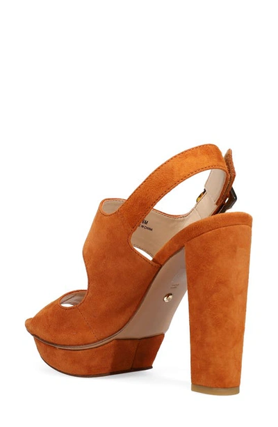 Shop Pelle Moda Pamina Slingback Platform Sandal In Cognac