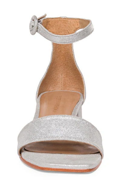 Shop Bernardo Footwear Jalena Ankle Strap Sandal In Silver Metallic