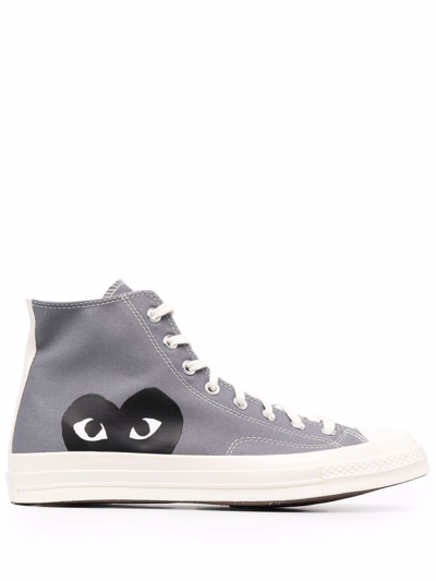 Shop Comme Des Garçons Chuck Taylor High-top Sneakers In Grey