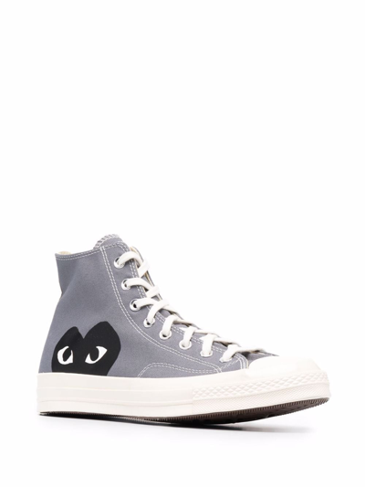 Shop Comme Des Garçons Chuck Taylor High-top Sneakers In Grey