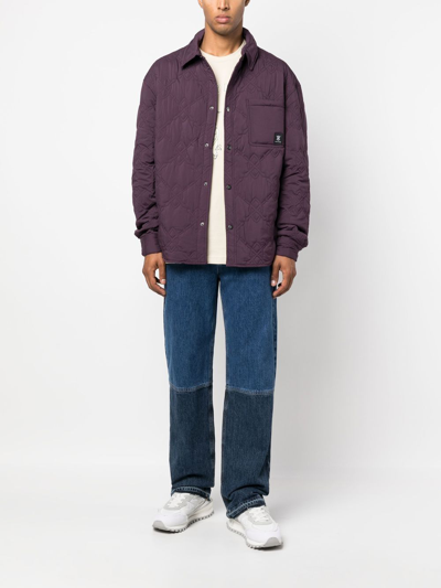 Shop Daily Paper Quilted Shirt In Purple