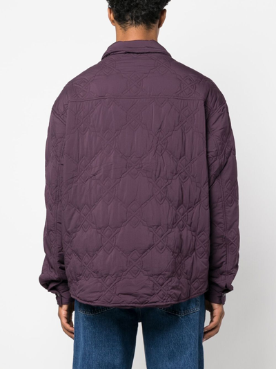 Shop Daily Paper Quilted Shirt In Purple