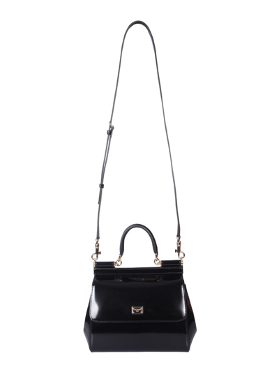 Shop Dolce & Gabbana Sicily Small Bag In Black