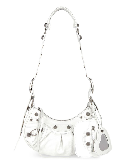 Balenciaga Borsetta A Tracolla Le Cagole Xs Bag Traforata  Da Donna In Bianco Ottico In White