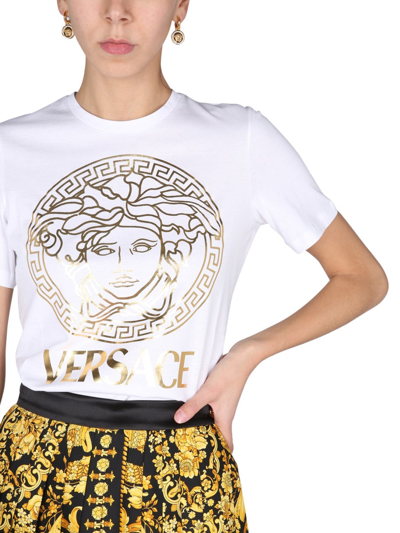 Shop Versace "medusa" T-shirt In White