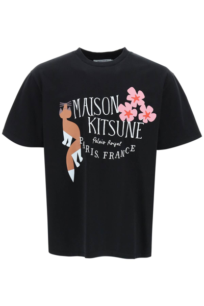 Shop Maison Kitsuné Maison Kitsune 'bill Rebholz Palais Royal' Print T-shirt In Black