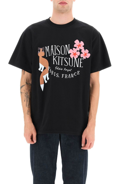 Shop Maison Kitsuné Maison Kitsune 'bill Rebholz Palais Royal' Print T-shirt In Black